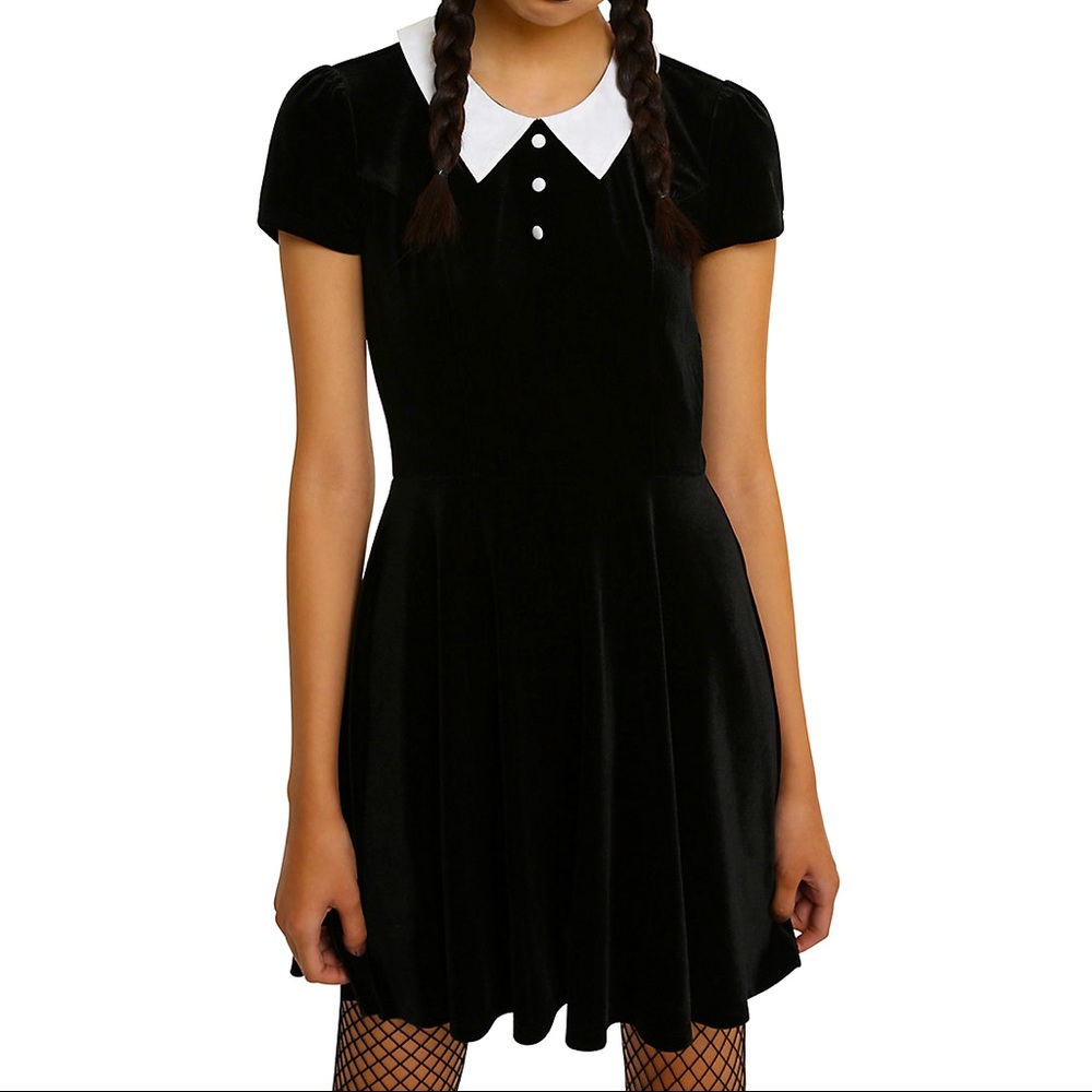 Wednesday Addams black dress velvet